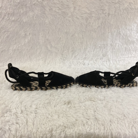 & OTHER STORIES WOMEN FLAT BLACK LACE UP ESPADRILLE SANDALS . SIZE-7 - Picture 3 of 11
